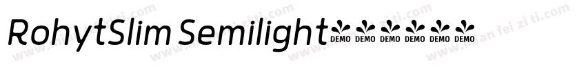 RohytSlim Semilight字体转换
